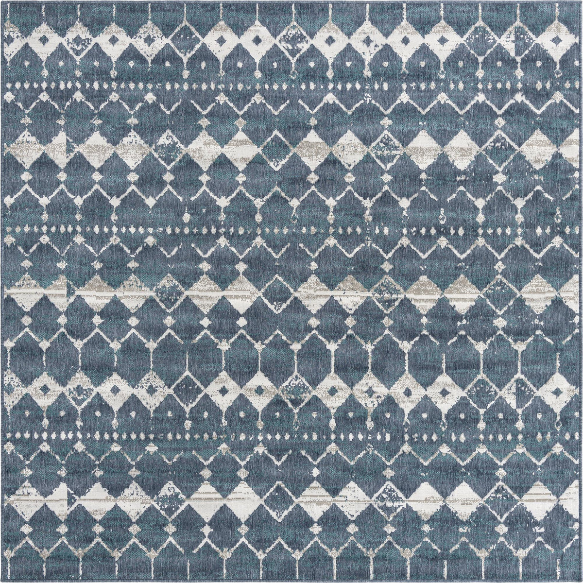 Savannah Pergola Collection Area Rug -  Dune Square Navy Blue  lifestyle 65