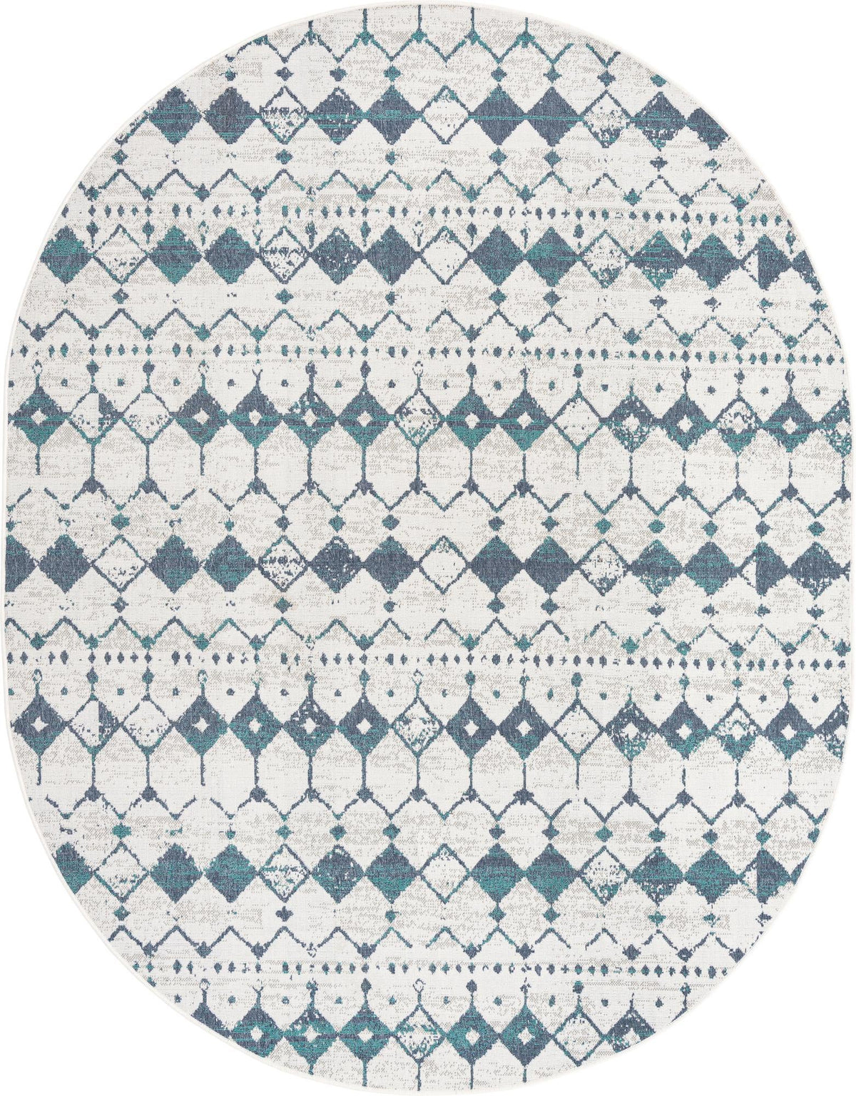 Savannah Pergola Collection Area Rug -  Dune Oval Ivory and Blue  lifestyle 54
