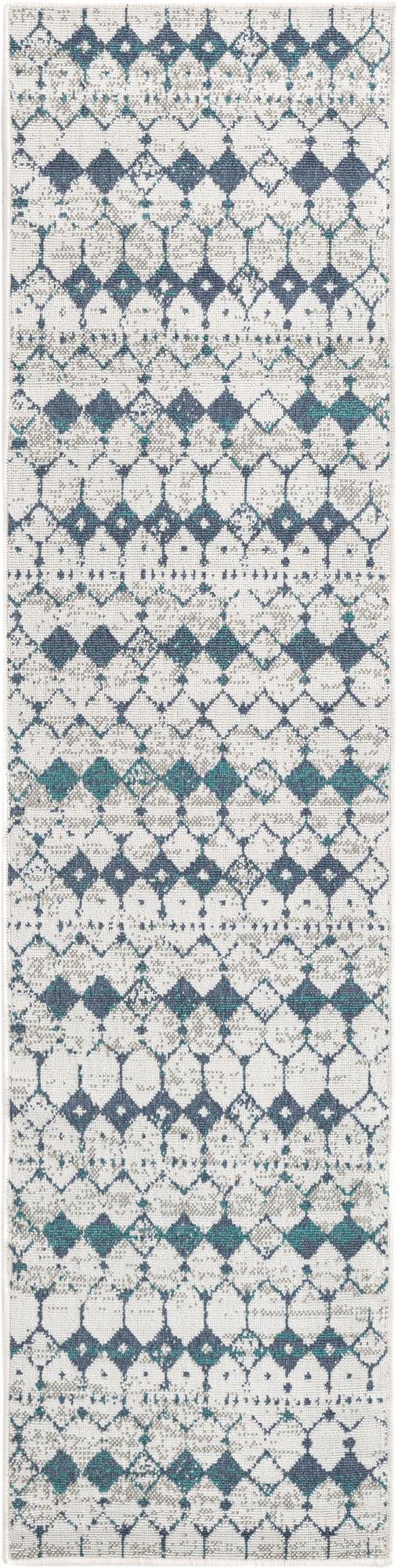 Savannah Pergola Collection Area Rug -  Dune Runner Ivory and Blue  lifestyle 56