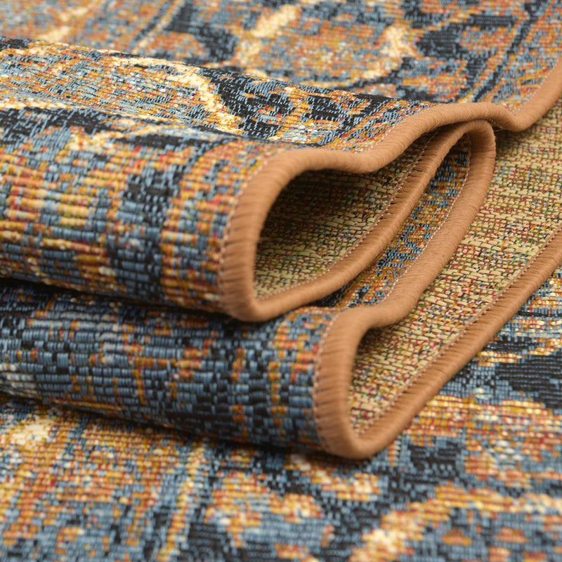 Patio Elegance Collection Area Rug -  Haven Rectangle Blue  lifestyle 22