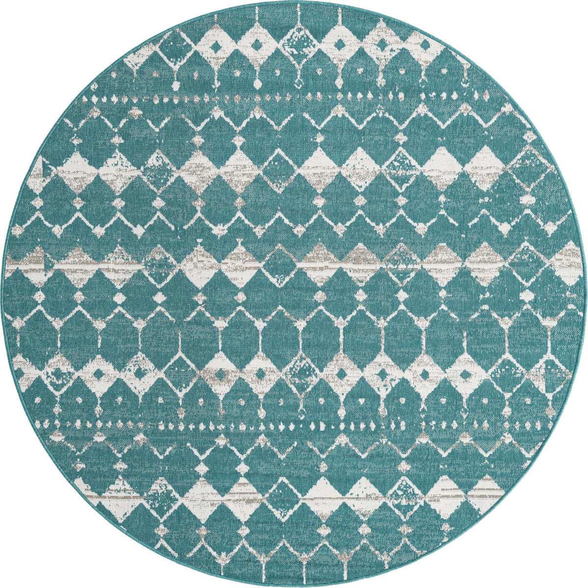 Savannah Pergola Collection Area Rug -  Dune Round Teal  lifestyle 71