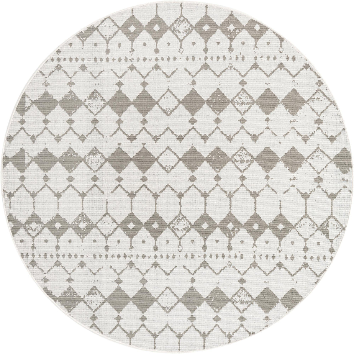 Savannah Pergola Collection Area Rug -  Dune Round Ivory and Gray  lifestyle 59