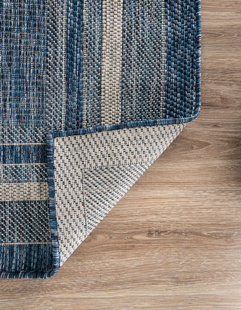 Terrace Fringe Collection Area Rug - Veranda (Blue) Octagon Blue  lifestyle 43