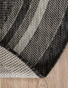 Terrace Fringe Collection Area Rug - Veranda (Black) Round Black  lifestyle 40