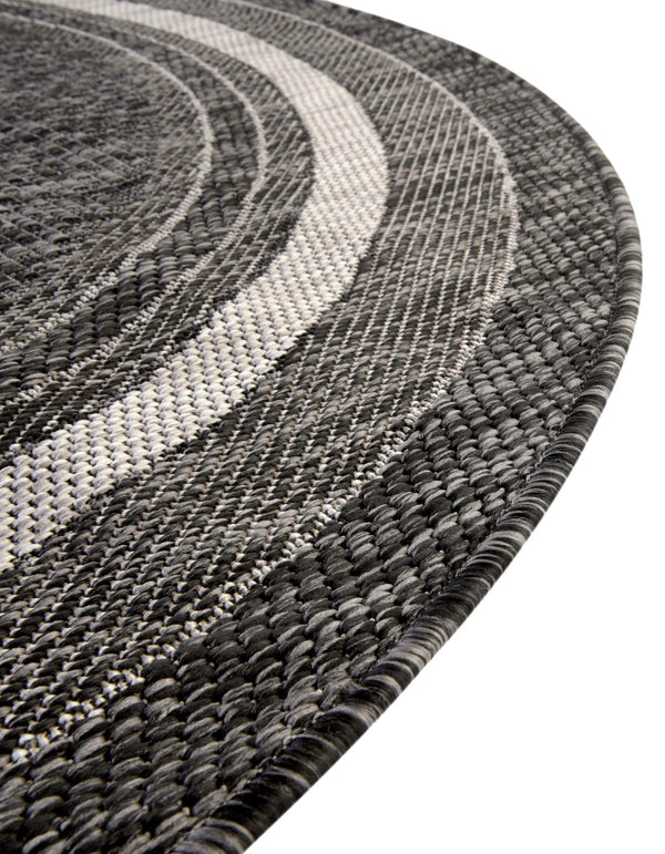 Patio Perimeter Collection Area Rug - Veranda (Black) Round Black  lifestyle 67