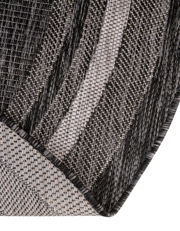 Patio Perimeter Collection Area Rug - Veranda (Black) Round Black  lifestyle 81