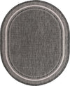 Terrace Fringe Collection Area Rug - Veranda (Black) Oval Black  lifestyle 29