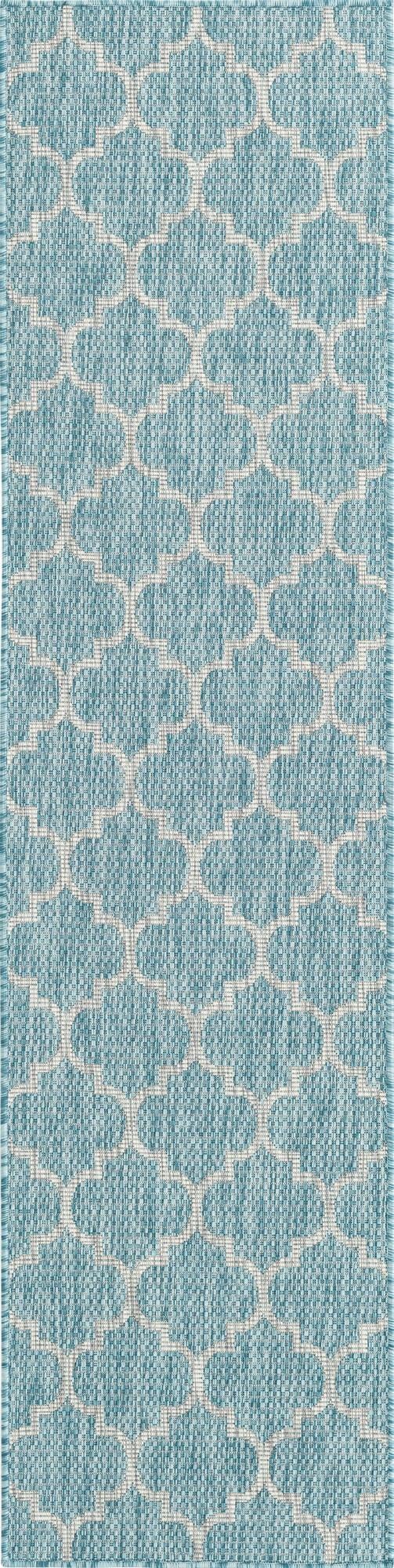 Savannah Pergola Collection Area Rug - Arbor (Aquamarine) Runner Aqua Blue  lifestyle 49