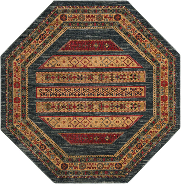 Zagros Oasis Collection Area Rug -  Khorramabad Octagon Blue  lifestyle 38