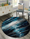 Urban Oasis Collection Area Rug -  Flushing Round Navy Blue  lifestyle 24