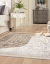 Adriana Terrace Collection Area Rug - Capri (Ivory) Square Ivory  lifestyle 13