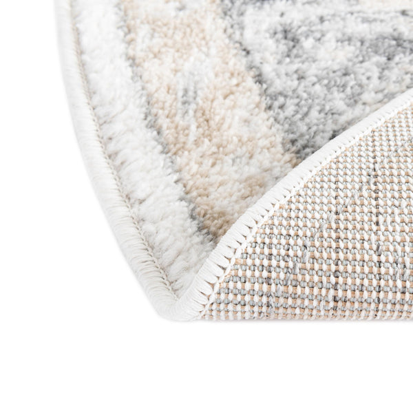 Adriana Terrace Collection Area Rug - Capri (Ivory) Oval Ivory  lifestyle 38