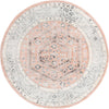 Adriana Terrace Collection Area Rug - Capri (Rose) Round Rose  lifestyle 5