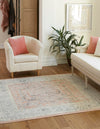 Adriana Terrace Collection Area Rug - Capri (Rose) Square Rose  lifestyle 8