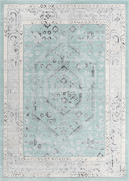 Adriana Terrace Collection Area Rug - Capri (Aqua) Rectangle Aqua Main