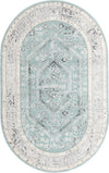 Adriana Terrace Collection Area Rug - Capri (Aqua) Oval Aqua  lifestyle 30