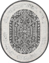Adriana Terrace Collection Area Rug - Capri (Charcoal) Oval Charcoal  lifestyle 2