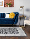 Adriana Terrace Collection Area Rug - Capri (Charcoal) Rectangle Charcoal  lifestyle 2