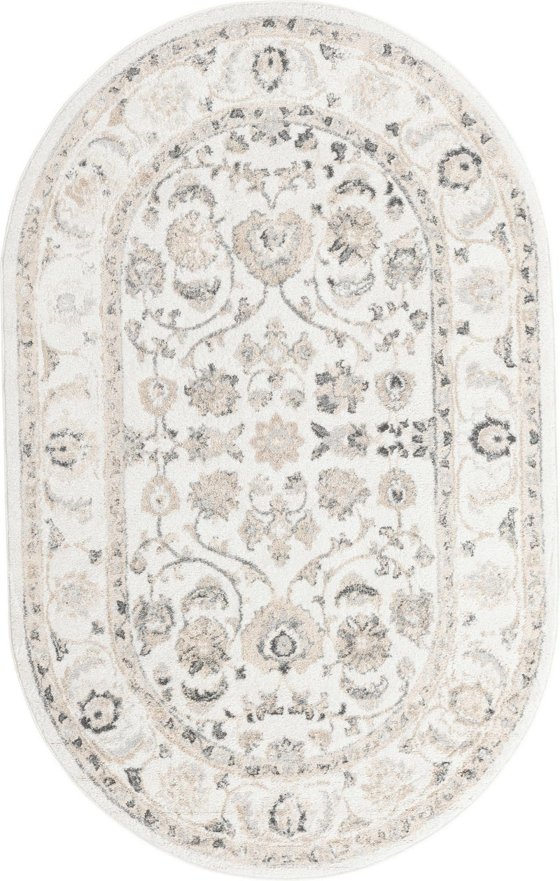 Adriana Terrace Collection Area Rug -  Positano (Ivory) Oval Ivory  lifestyle 30