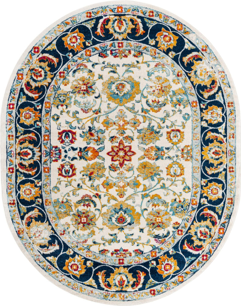 Adriana Terrace Collection Area Rug -  Positano (Multi) Oval Multi  lifestyle 2