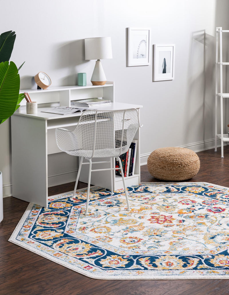 Adriana Terrace Collection Area Rug -  Positano (Multi) Octagon Multi  lifestyle 9