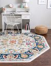 Adriana Terrace Collection Area Rug -  Positano (Multi) Octagon Multi  lifestyle 14