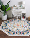 Adriana Terrace Collection Area Rug -  Positano (Multi) Octagon Multi  lifestyle 18