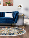 Adriana Terrace Collection Area Rug -  Positano (Multi) Oval Multi  lifestyle 7