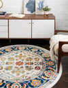 Adriana Terrace Collection Area Rug -  Positano (Multi) Round Multi  lifestyle 15