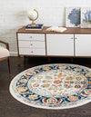 Adriana Terrace Collection Area Rug -  Positano (Multi) Round Multi  lifestyle 19