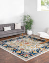 Adriana Terrace Collection Area Rug -  Positano (Multi) Square Multi  lifestyle 13