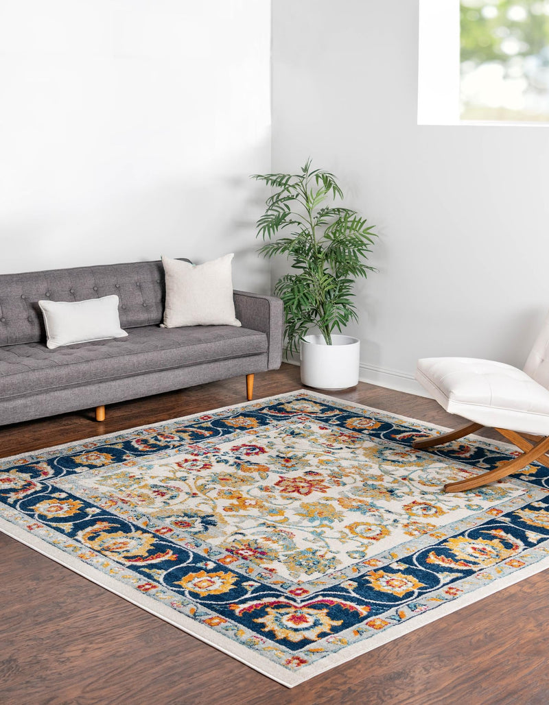Adriana Terrace Collection Area Rug -  Positano (Multi) Square Multi  lifestyle 13