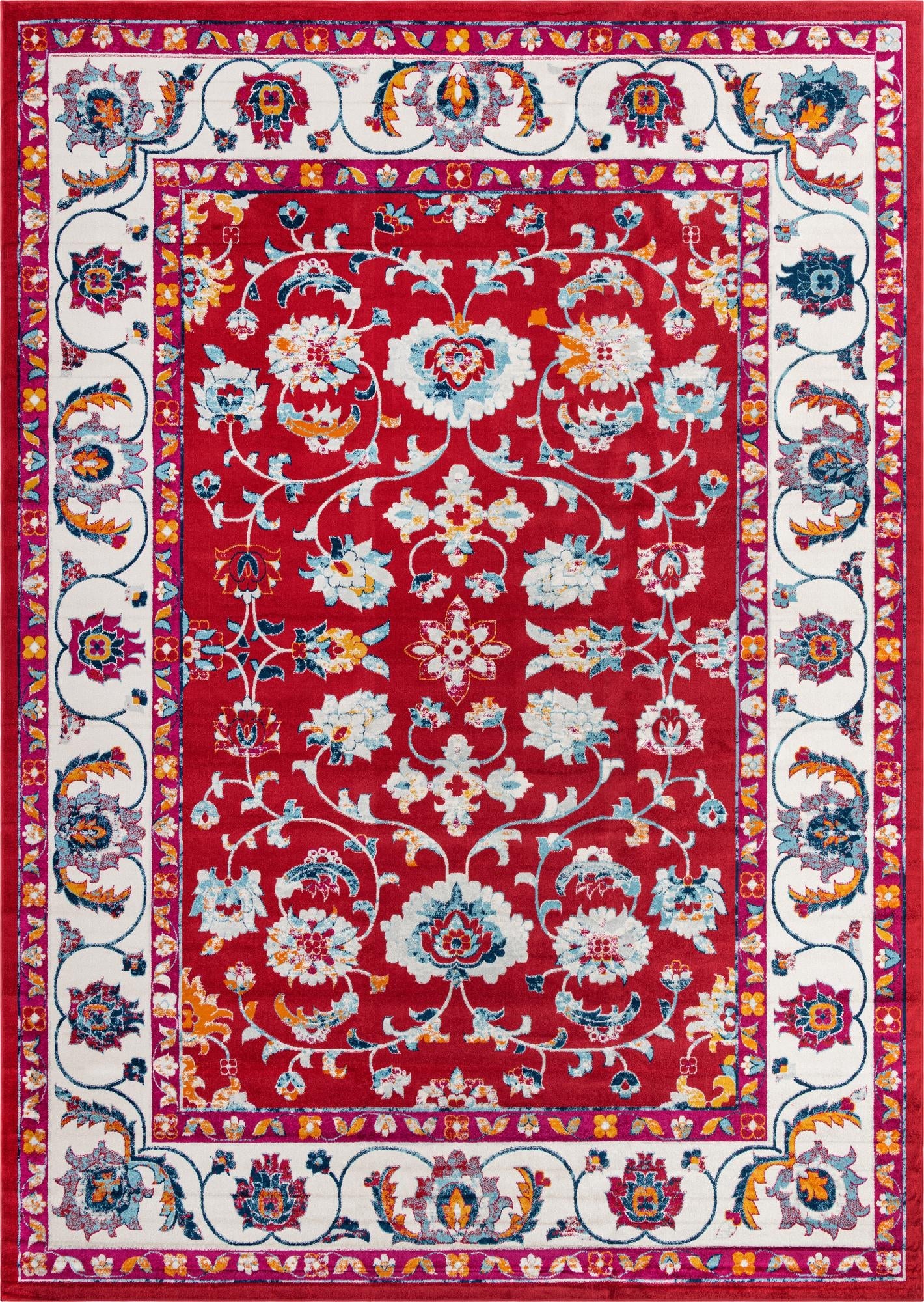Adriana Terrace Collection Area Rug -  Positano (Magenta) Rectangle Magenta Main