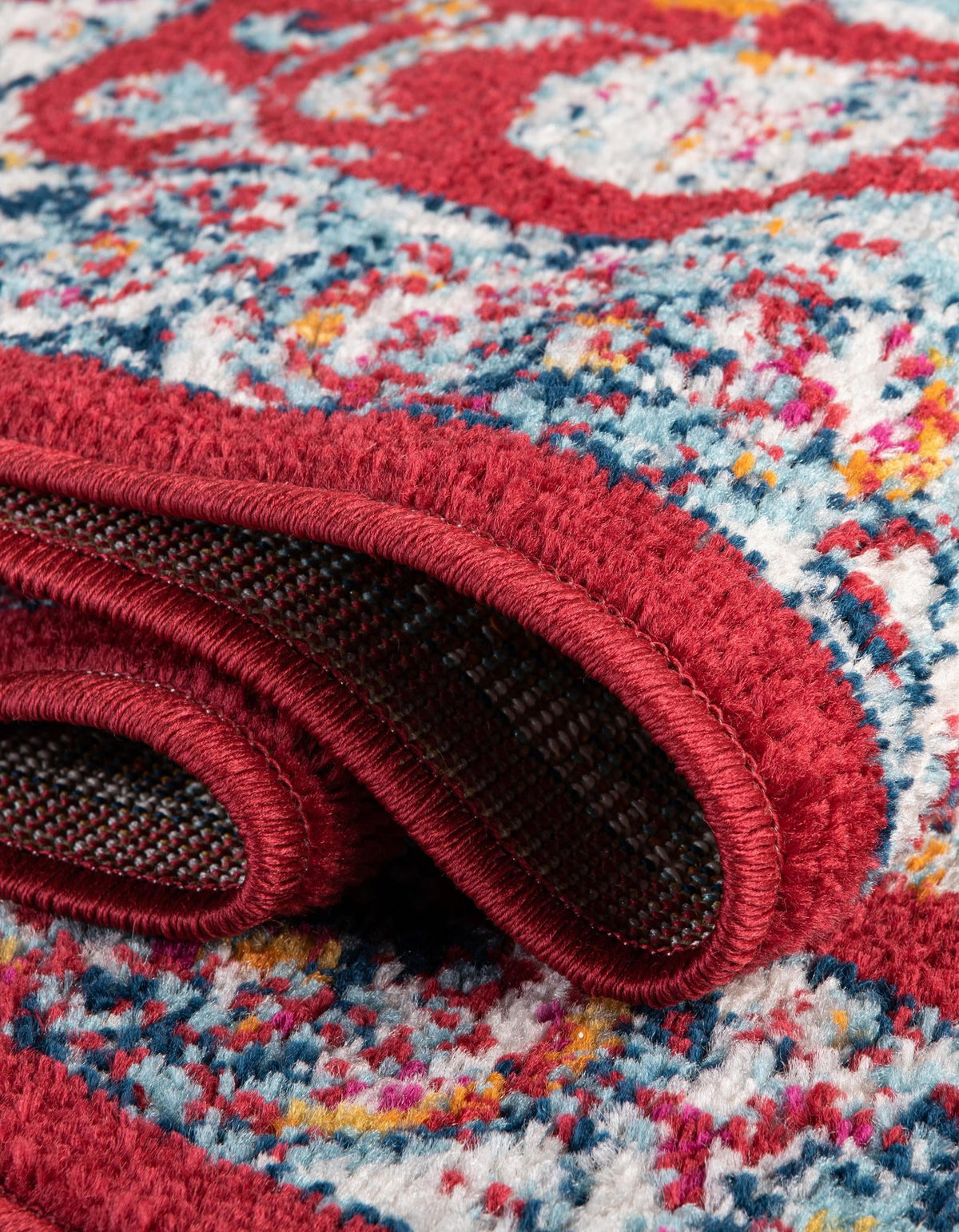 Adriana Terrace Collection Area Rug -  Positano (Magenta) Oval Magenta  lifestyle 26
