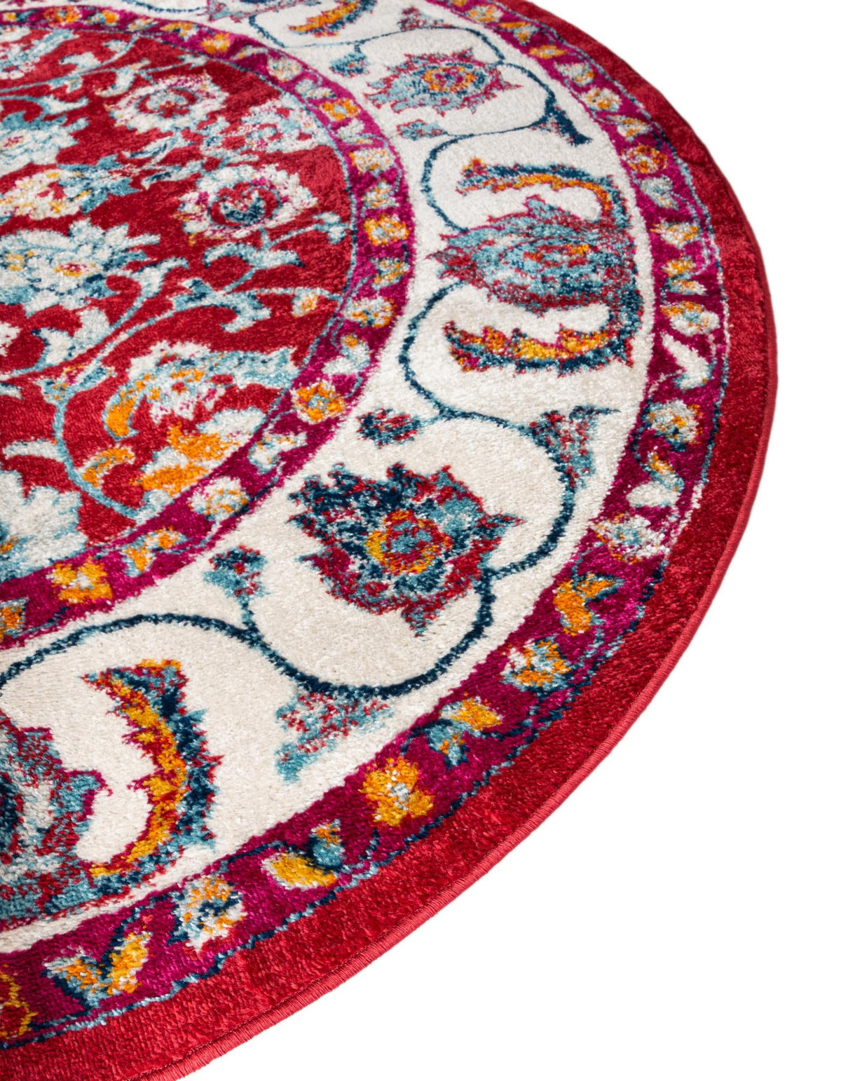 Adriana Terrace Collection Area Rug -  Positano (Magenta) Oval Magenta  lifestyle 31