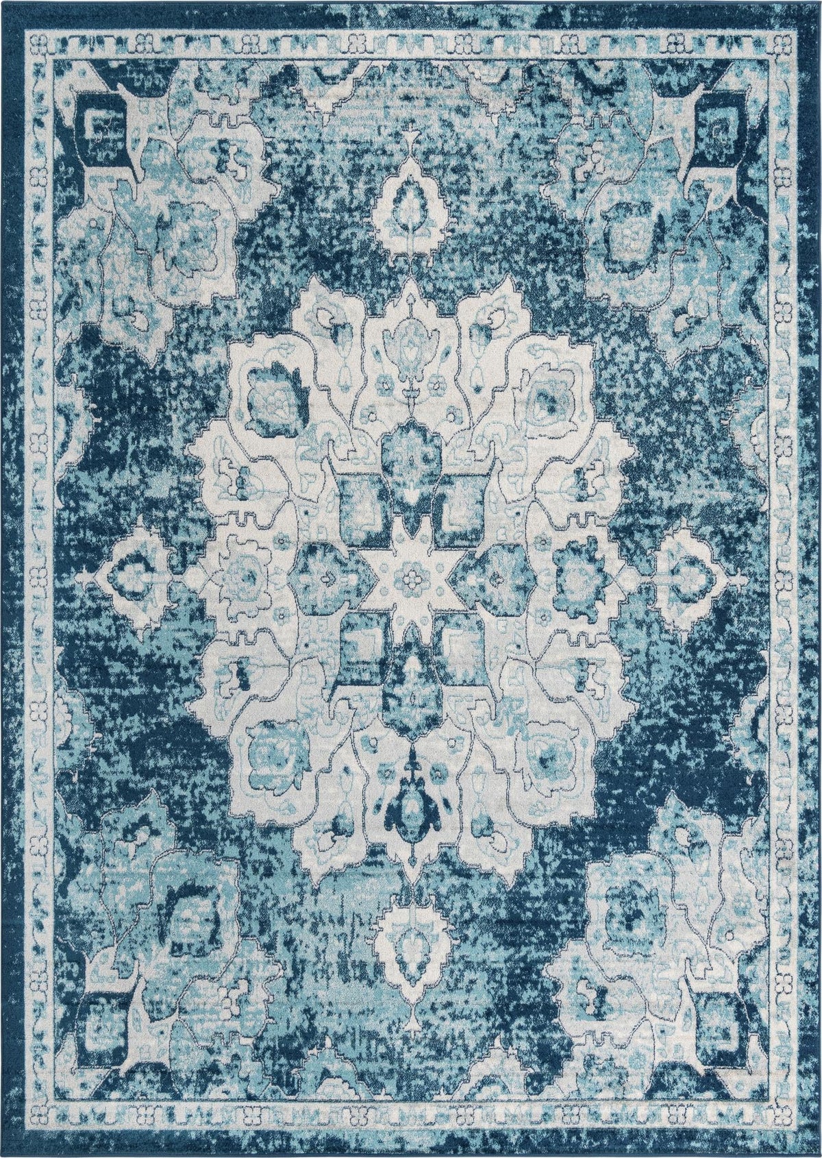 Beverly Grove Collection Area Rug - Melrose (Navy Blue) Rectangle Navy Blue Main