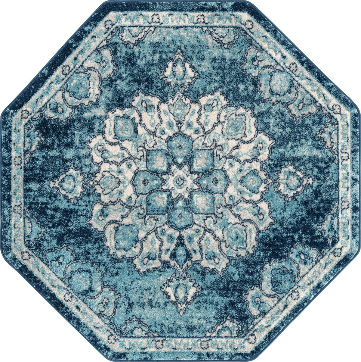 Beverly Grove Collection Area Rug - Melrose (Navy Blue) Octagon Navy Blue  lifestyle 21