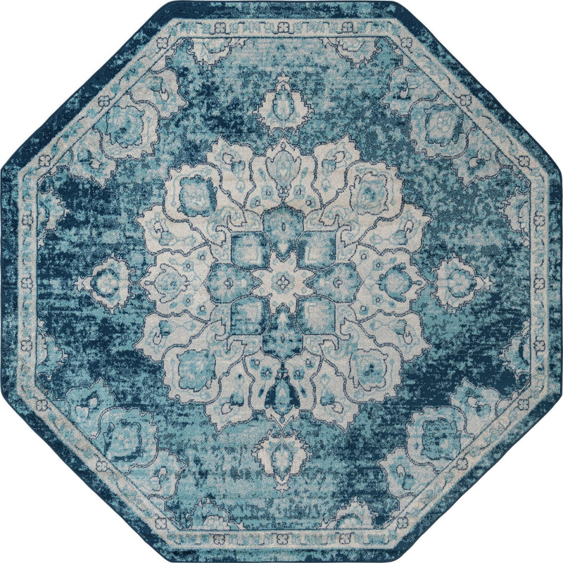 Beverly Grove Collection Area Rug - Melrose (Navy Blue) Octagon Navy Blue  lifestyle 19