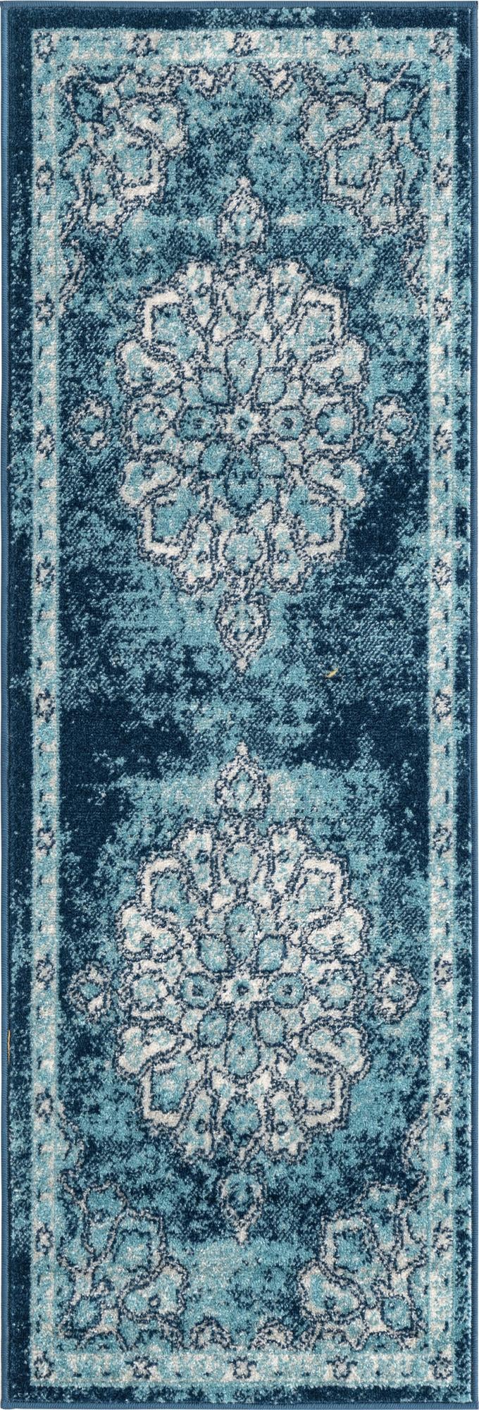 Beverly Grove Collection Area Rug - Melrose (Navy Blue) Runner Navy Blue  lifestyle 20