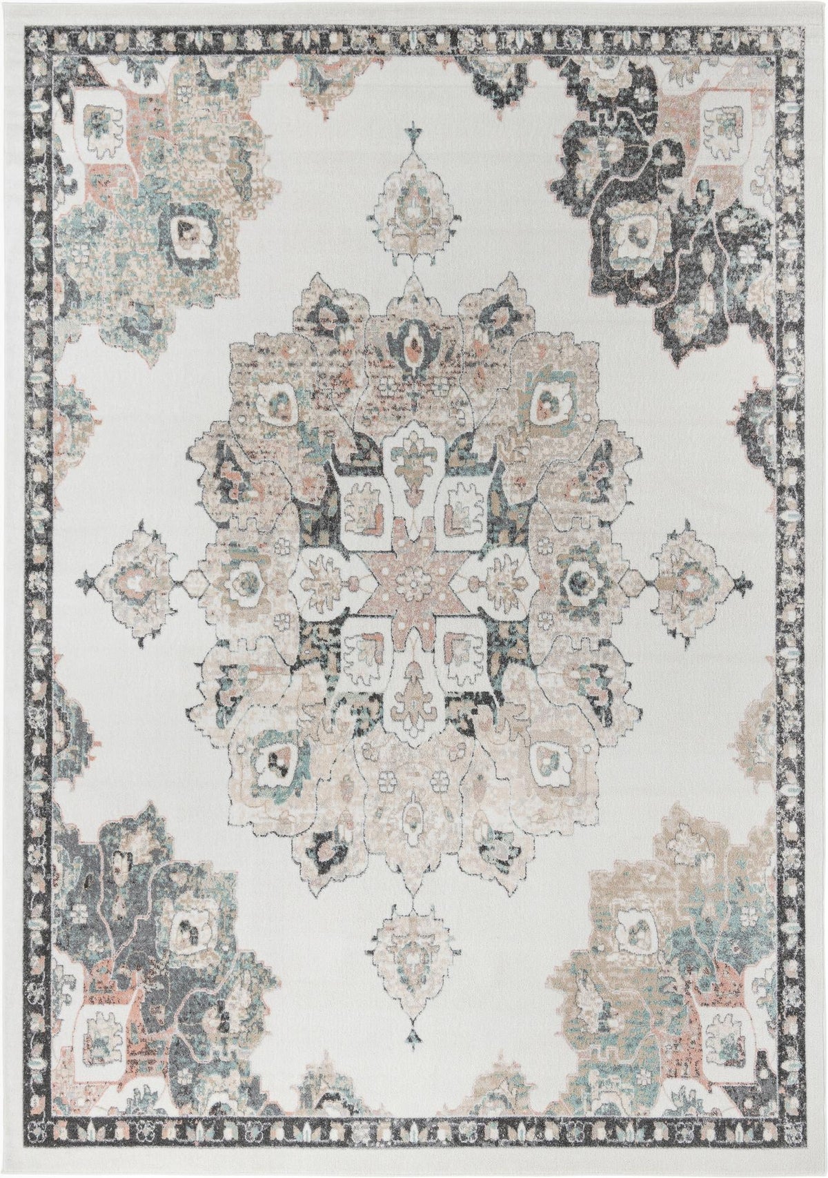 Beverly Grove Collection Area Rug - Melrose (Ivory) Rectangle Ivory Main