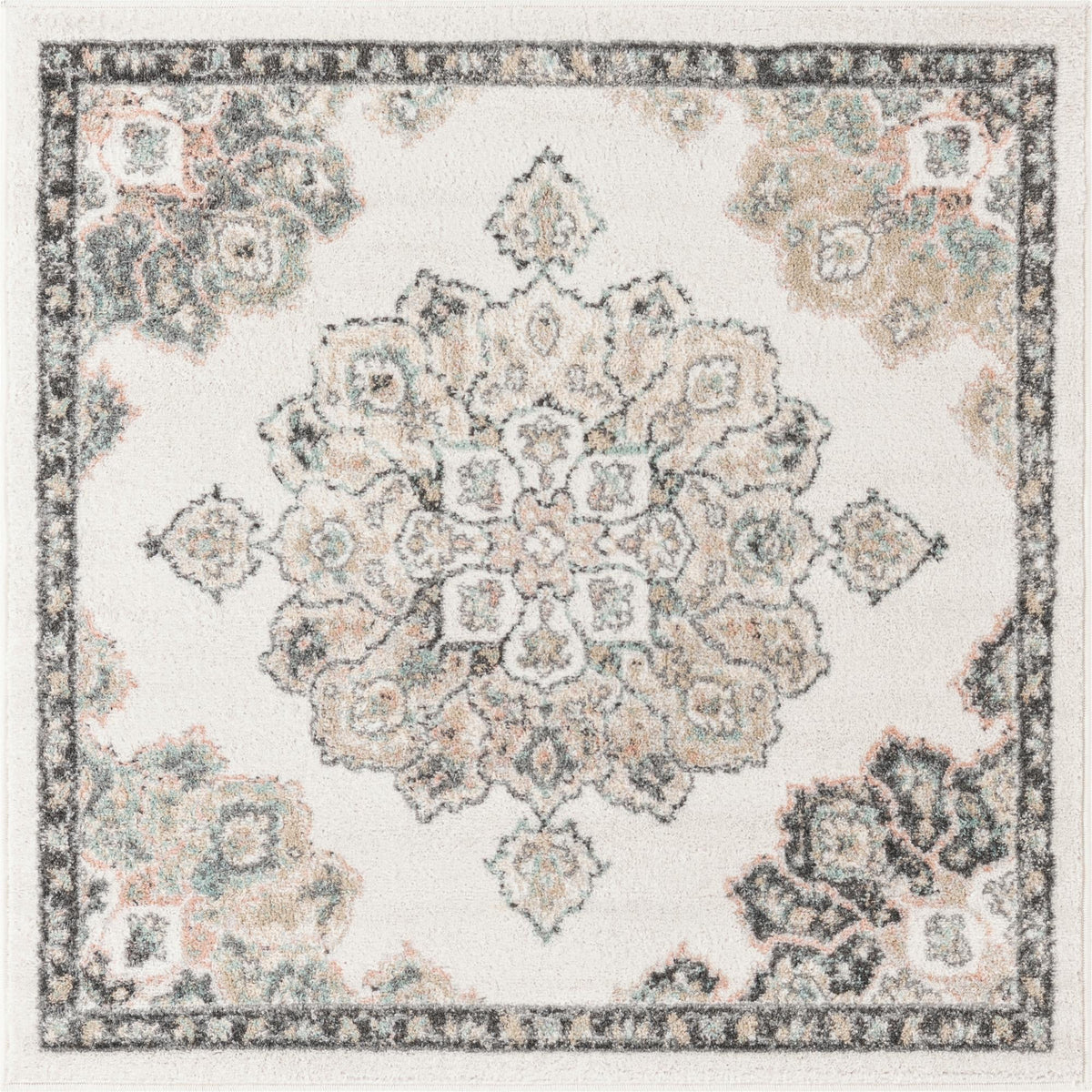 Beverly Grove Collection Area Rug - Melrose (Ivory) Square Ivory  lifestyle 10