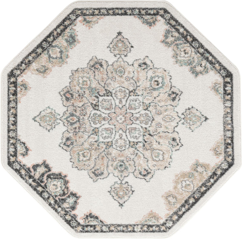 Beverly Grove Collection Area Rug - Melrose (Ivory) Octagon Ivory  lifestyle 12