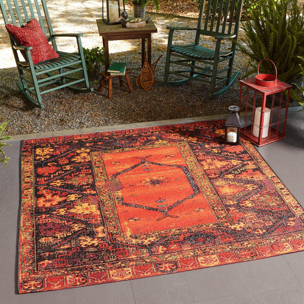 Safari Escape Rugs Collection Area Rug - Serengeti Square Multi  lifestyle 53