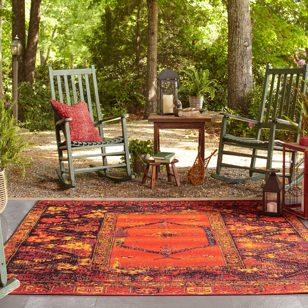 Safari Escape Rugs Collection Area Rug - Serengeti Square Multi  lifestyle 58