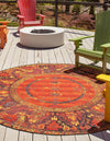 Safari Escape Rugs Collection Area Rug - Serengeti Round Multi  lifestyle 22