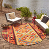 Safari Escape Rugs Collection Area Rug -  Kalahari Round Multi  lifestyle 82