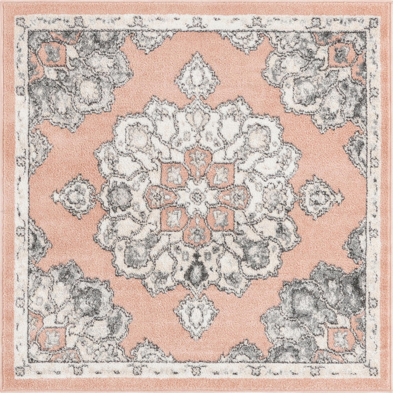 Beverly Grove Collection Area Rug - Melrose (Rose) Square Rose  lifestyle 16