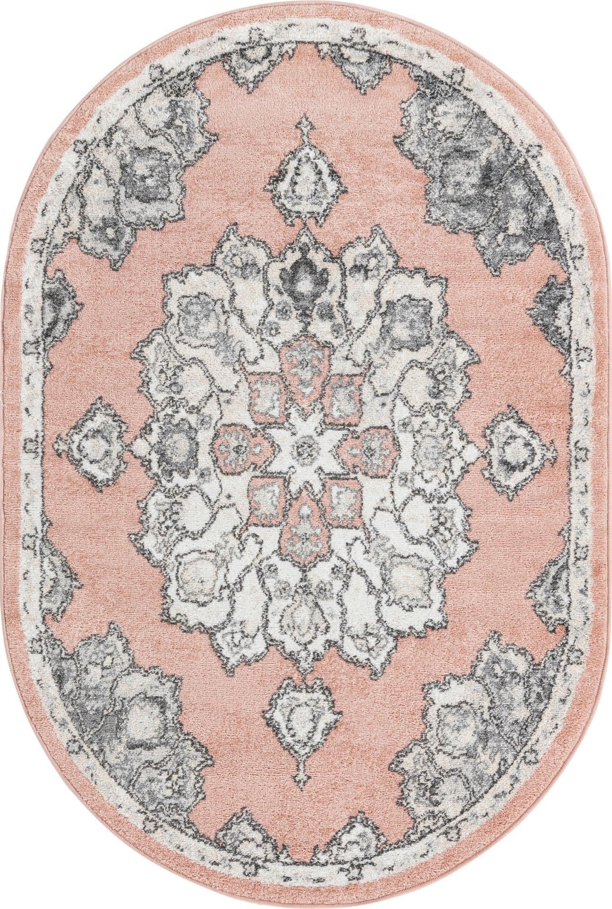 Beverly Grove Collection Area Rug - Melrose (Rose) Oval Rose  lifestyle 17