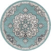 Beverly Grove Collection Area Rug - Melrose (Aqua) Round Aqua  lifestyle 41