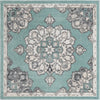 Beverly Grove Collection Area Rug - Melrose (Aqua) Square Aqua  lifestyle 14